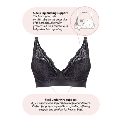 Hotmilk Warrior Plunge 2.0 Nursing Bra - Ivory