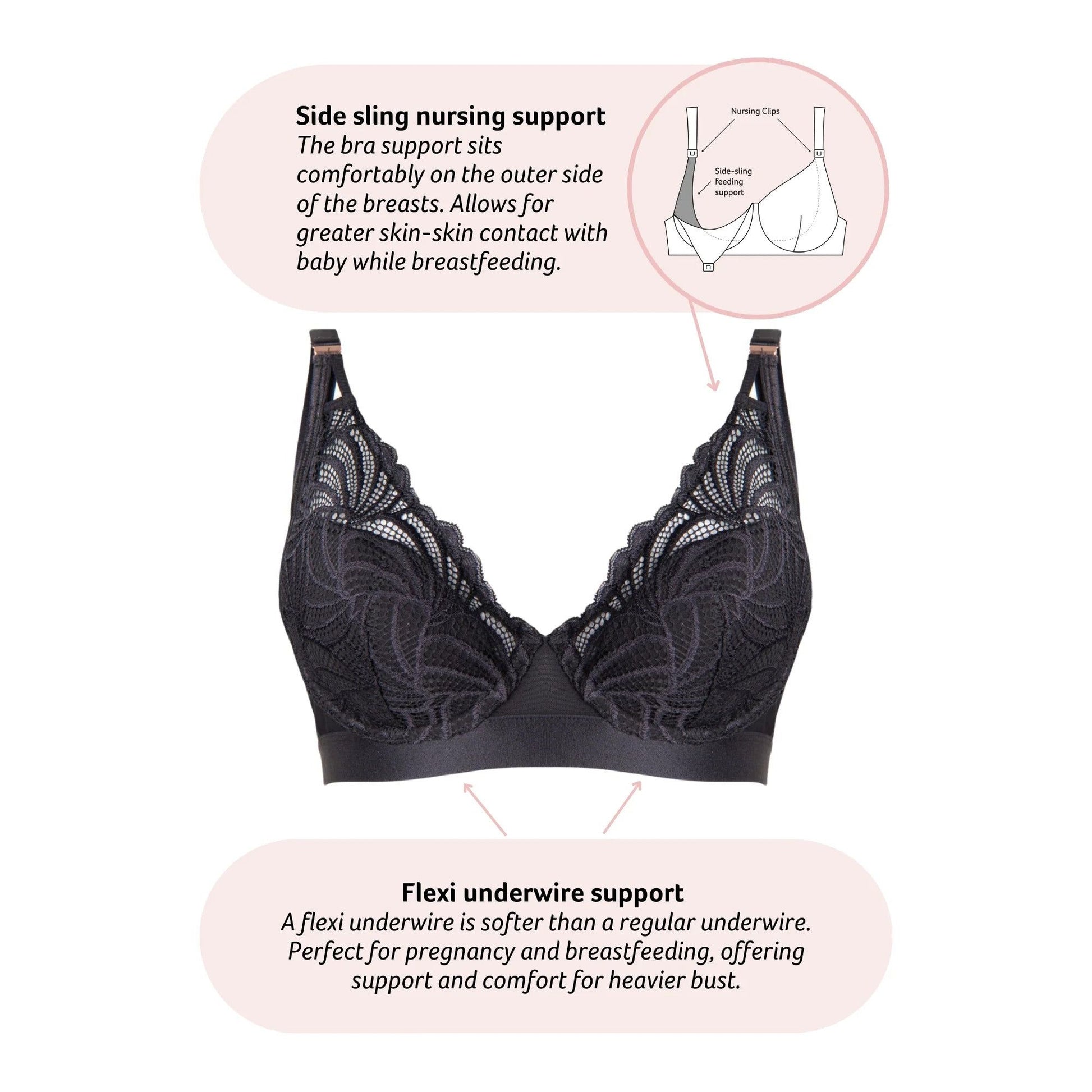 Hotmilk Warrior Plunge 2.0 Nursing Bra - Bronze