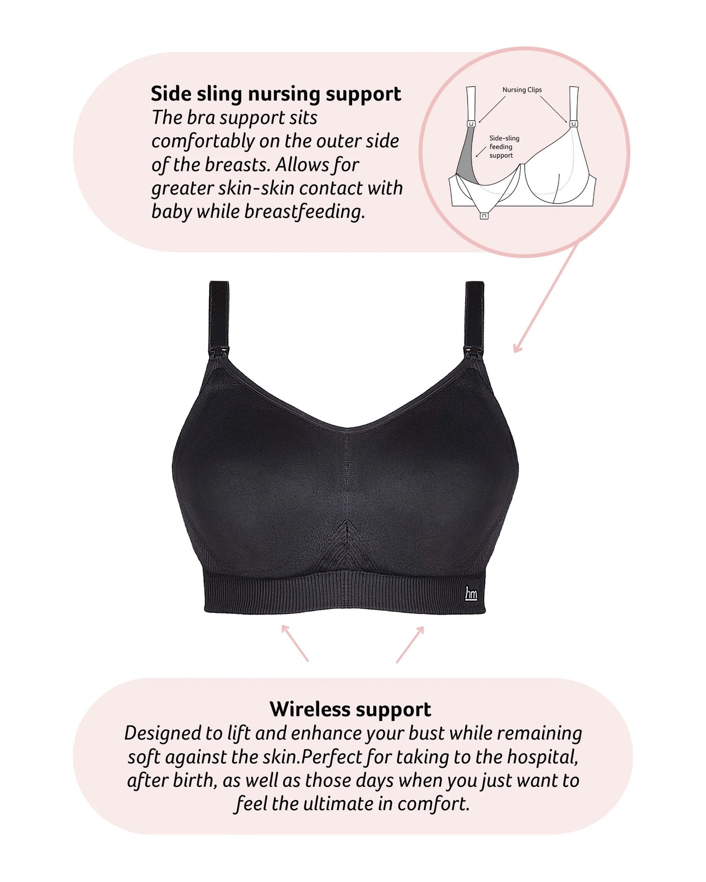 Hotmilk My Everyday FlexFit Nursing Bra - Black Busty