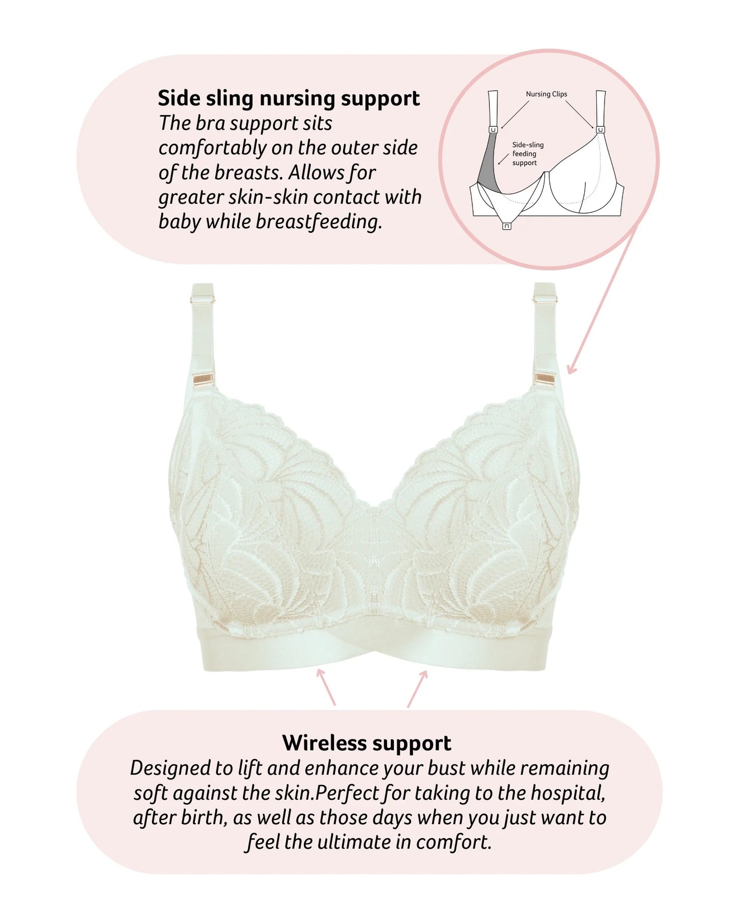 Hotmilk Warrior 2.0 FlexFit Nursing Bra - Ivory