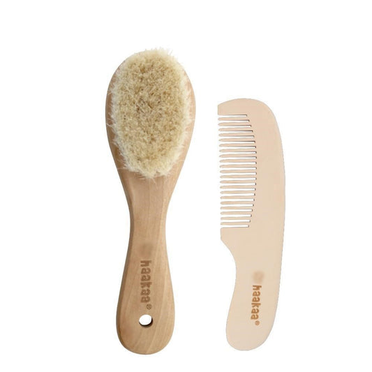 Haakaa Wool Baby Brush and Comb Set