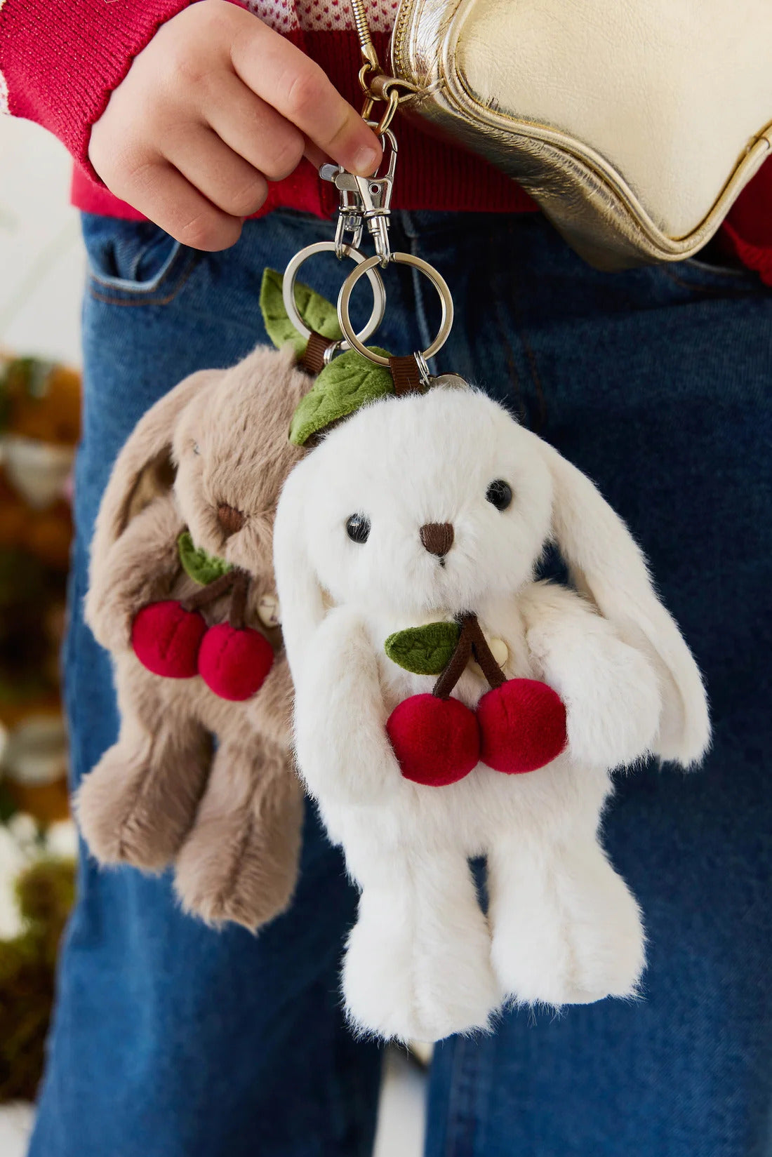 Snuggle Bunnies - Cherry Penelope Keyring