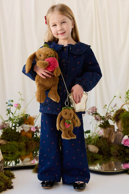 Snuggle Bunnies - Strawberry Penelope Keyring - Oak