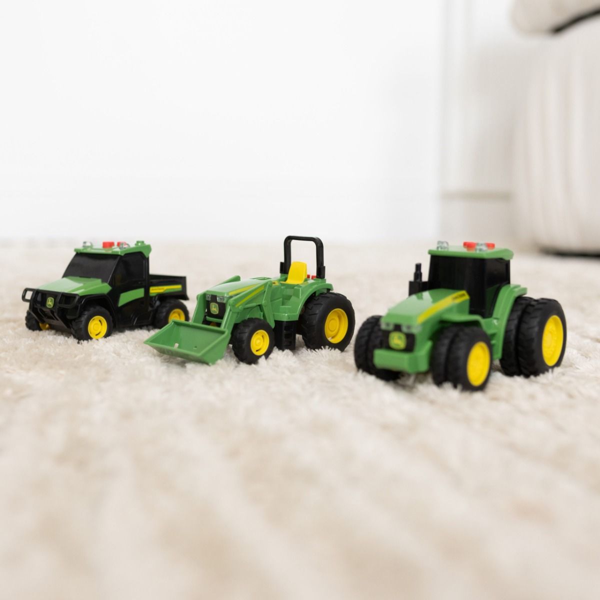 John Deere Lights & Sounds Mini Tractors - 3 Pk