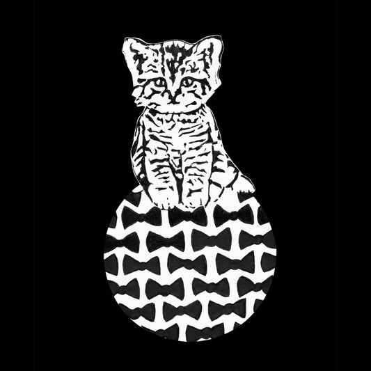 Ink Boss Art Baby Animals Kitten Black & White