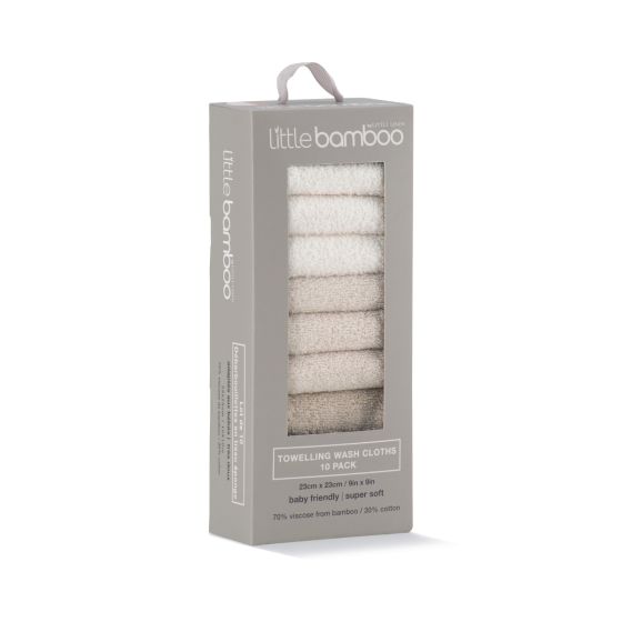 Little Bamboo Towelling Washer 10pk