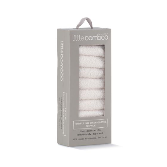 Little Bamboo Towelling Washer 10pk