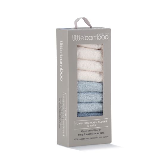 Little Bamboo Towelling Washer 10pk