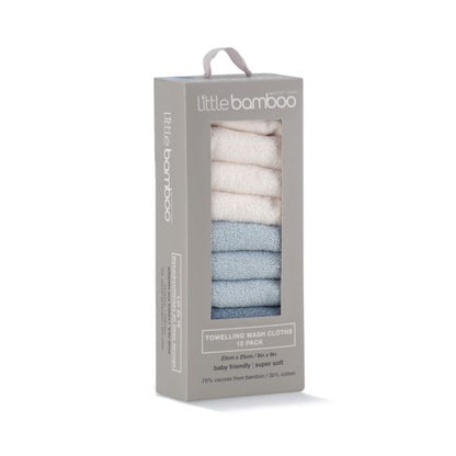 Little Bamboo Towelling Washer 10pk