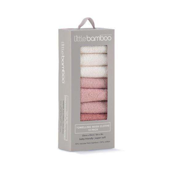 Little Bamboo Towelling Washer 10pk