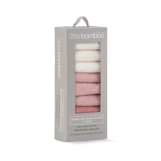 Little Bamboo Towelling Washer 10pk