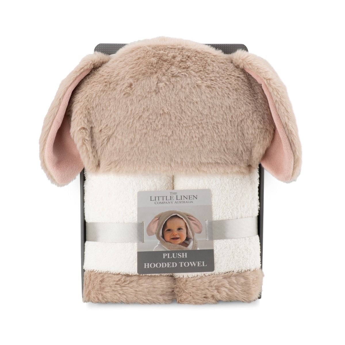 Little Linen Plush Hooded Towel