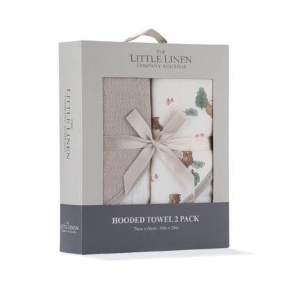 Little Linen Hooded Towel 2pk