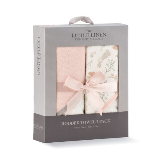 Little Linen Hooded Towel 2pk