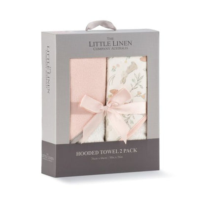 Little Linen Hooded Towel 2pk