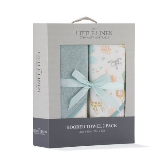 Little Linen Hooded Towel 2pk