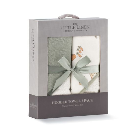 Little Linen Hooded Towel 2pk