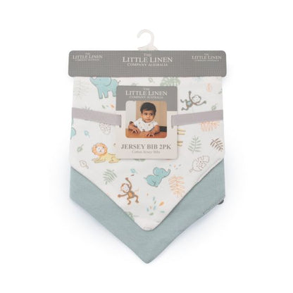 Little Linen Jersey Bib 2pk