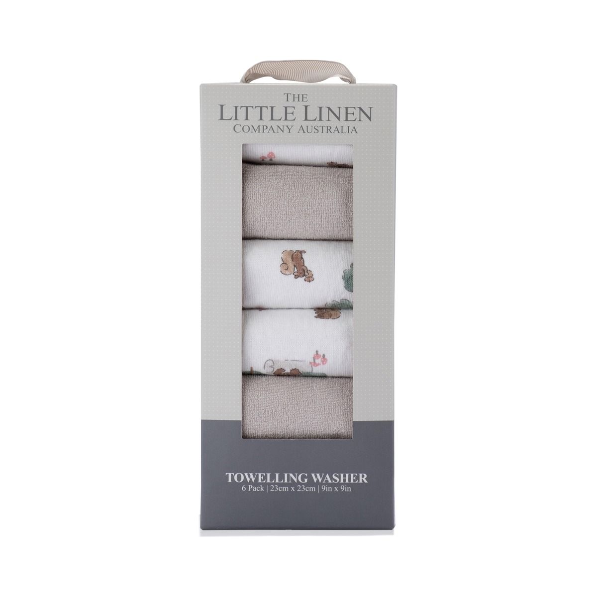 Little Linen Towelling Washcloths 6pk