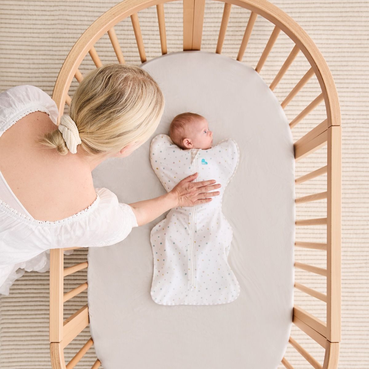 Love To Dream Swaddle Up™ Lite Organic 0.2 TOG - Starlight White
