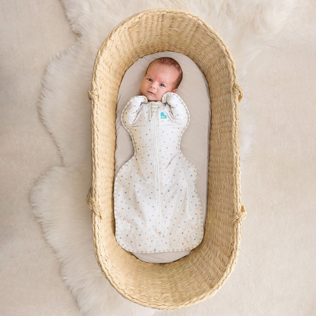 Love To Dream Swaddle Up™ Lite Organic 0.2 TOG - Starlight White