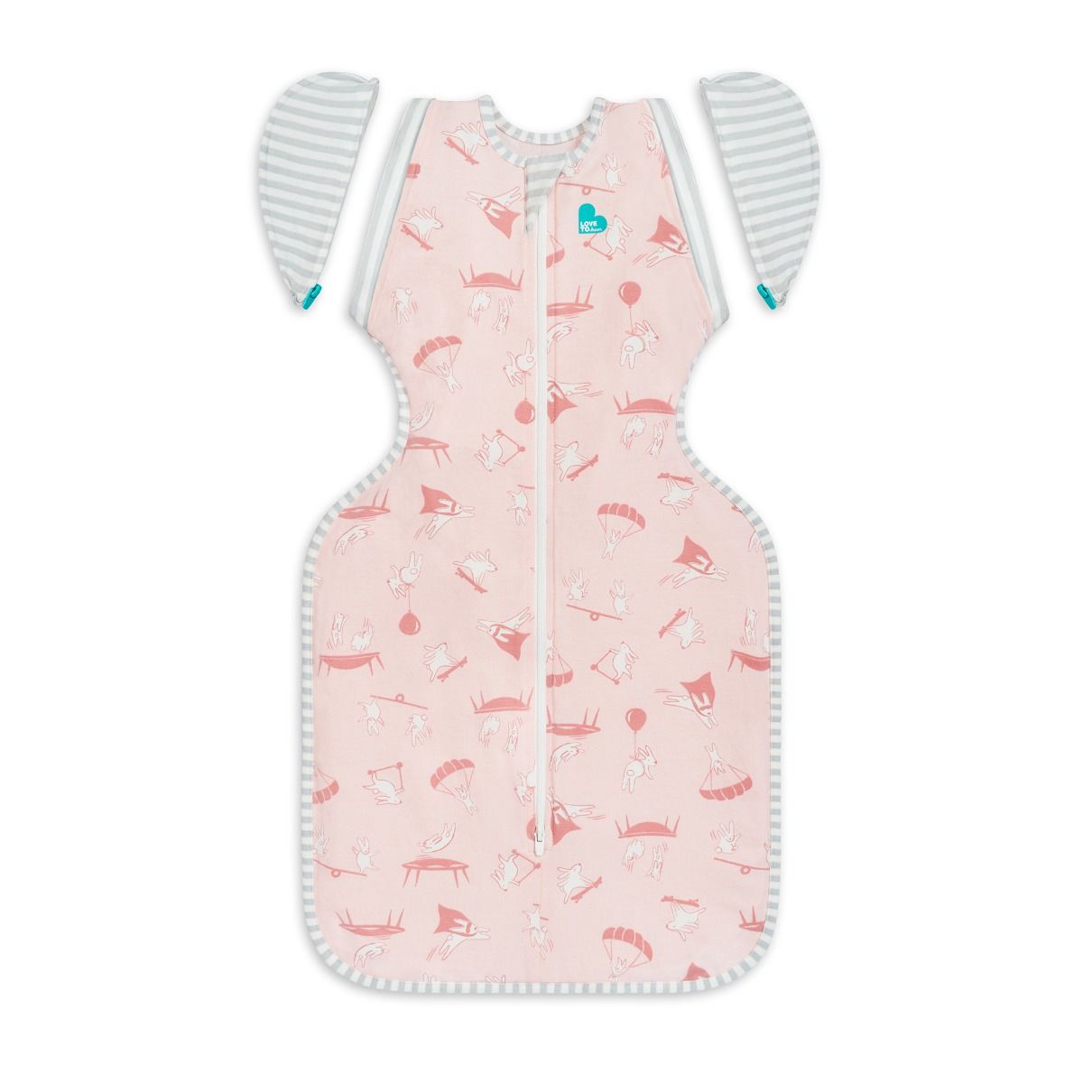 Love To Dream Swaddle UP Transition Bag Lite 0.2 Tog - Daredevil Bunny Pink							 - Daredevil Bunny Pink