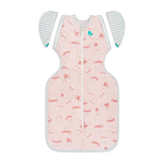 Love To Dream Swaddle UP Transition Bag Lite 0.2 Tog - Daredevil Bunny Pink							 - Daredevil Bunny Pink