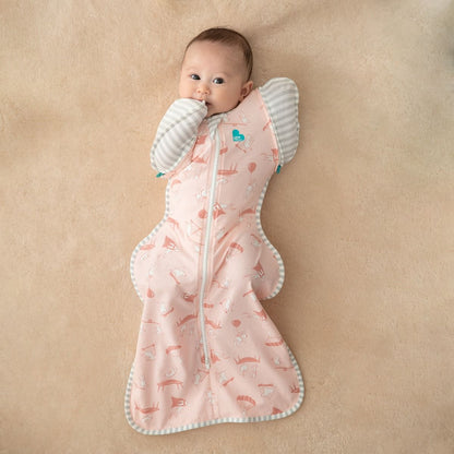 Love To Dream Swaddle UP Transition Bag Lite 0.2 Tog - Daredevil Bunny Pink							 - Daredevil Bunny Pink