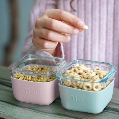 Melii Glass Containers with Sleeve 3pk