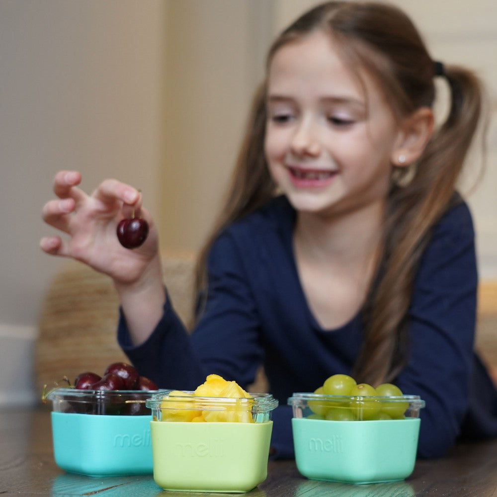 Melii Glass Containers with Sleeve 3pk
