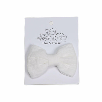 Fliss and Frankie Muslin Bow Clips