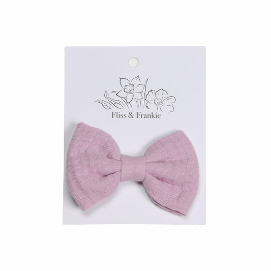 Fliss and Frankie Muslin Bow Clips