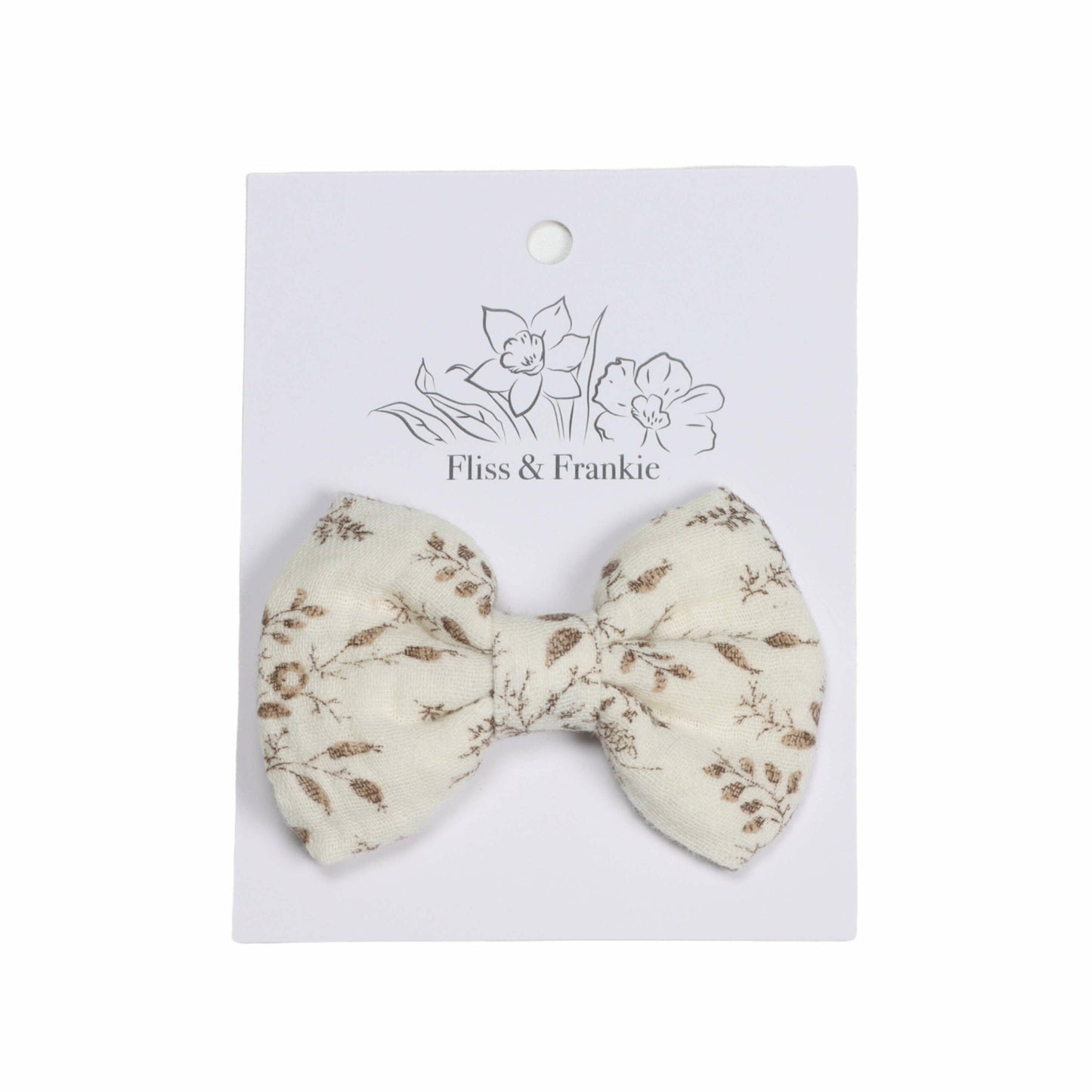Fliss and Frankie Muslin Bow Clips