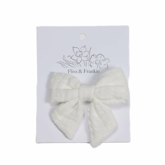 Fliss and Frankie Muslin Tie Bow Clip