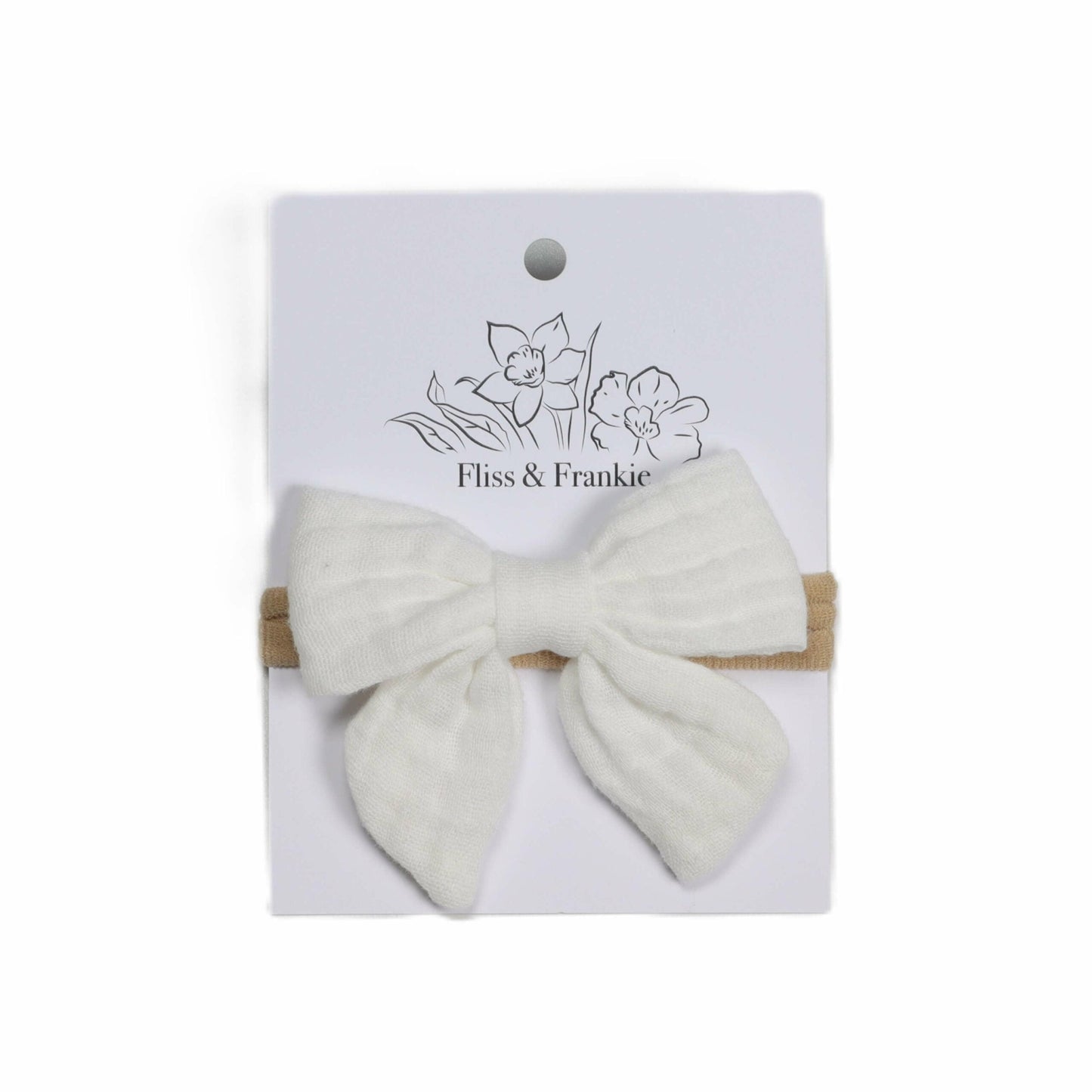 Fliss and Frankie Muslin Tie Bow Headband