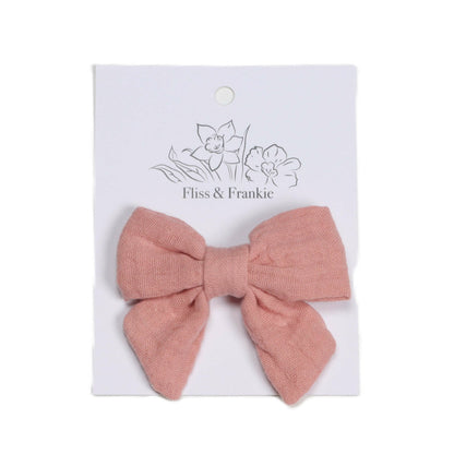 Fliss and Frankie Muslin Tie Bow Clip