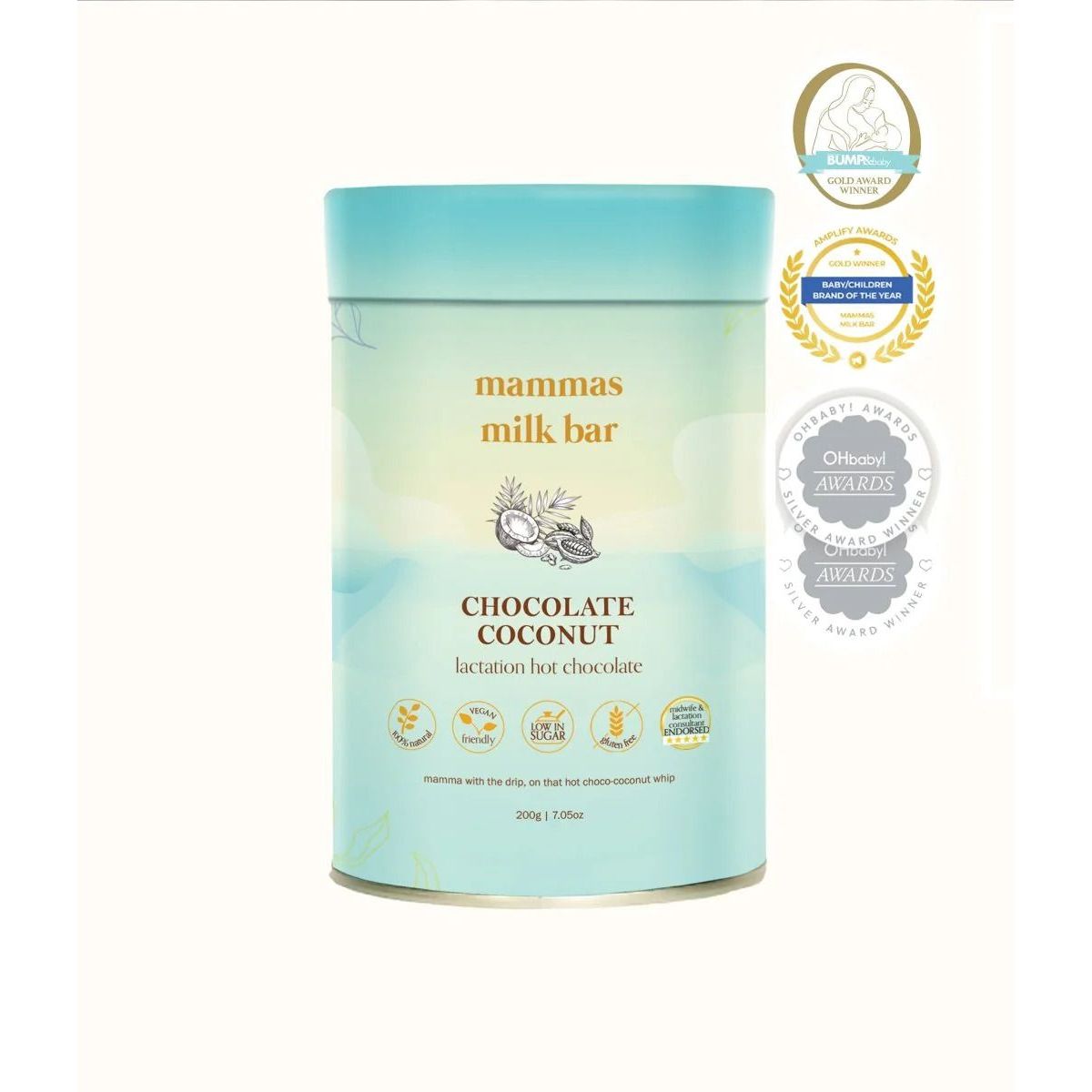 Mammas Milk Bar Lactation Hot Chocolate - Coconut Chocolate 200g