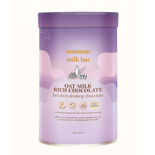 Mammas Milk Bar Oat Milk Rich Chocolate Lactation Support Drinking Chocolate Blend 500g