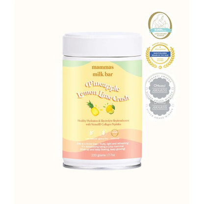 Mammas Milk Bar Pineapple Lemon & Lime Crush Hydration Electrolyte Drink 220g