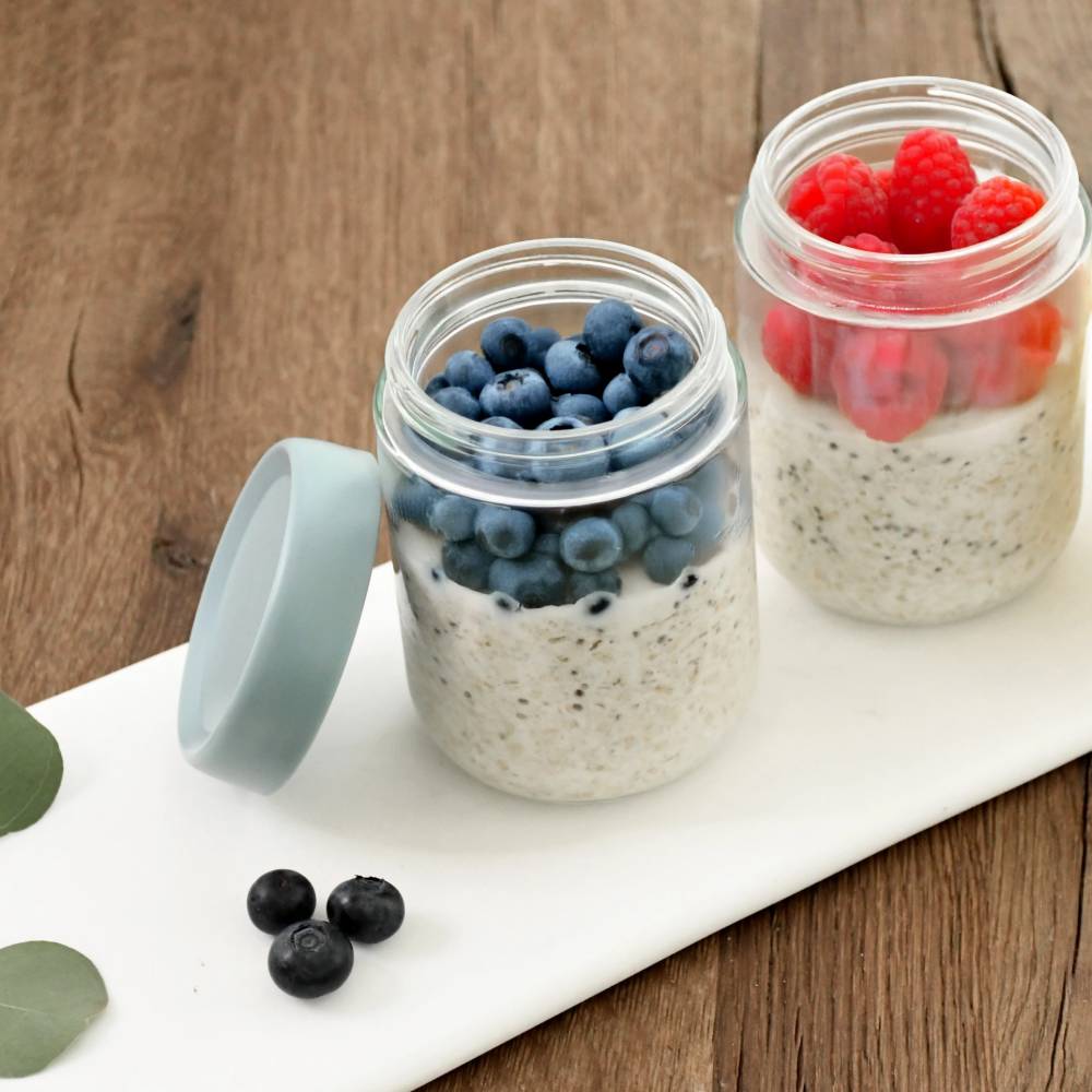 Melii Glass Overnight Oat Jars