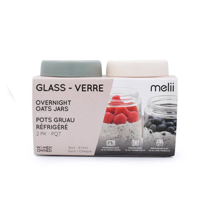 Melii Glass Overnight Oat Jars