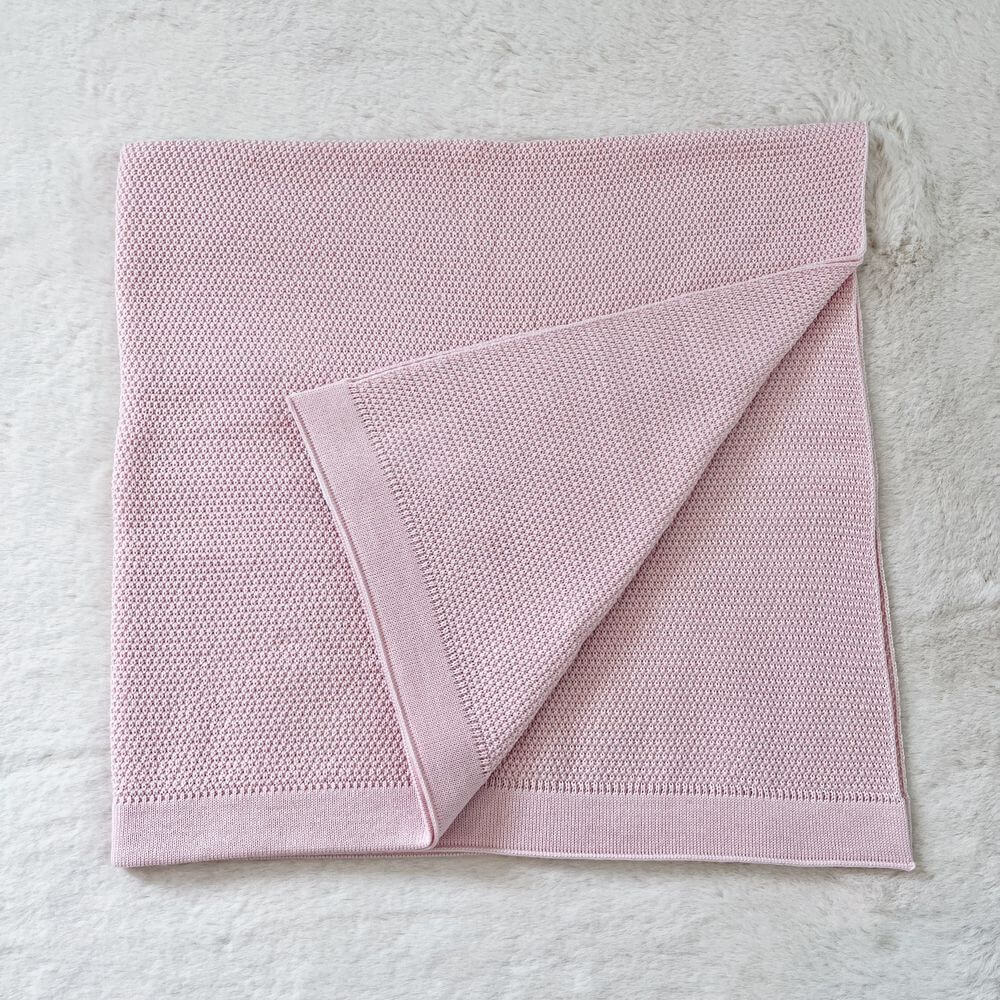 Baby On The Move Moss Stitch Merino Bassinet Blanket 90 x 90 cm