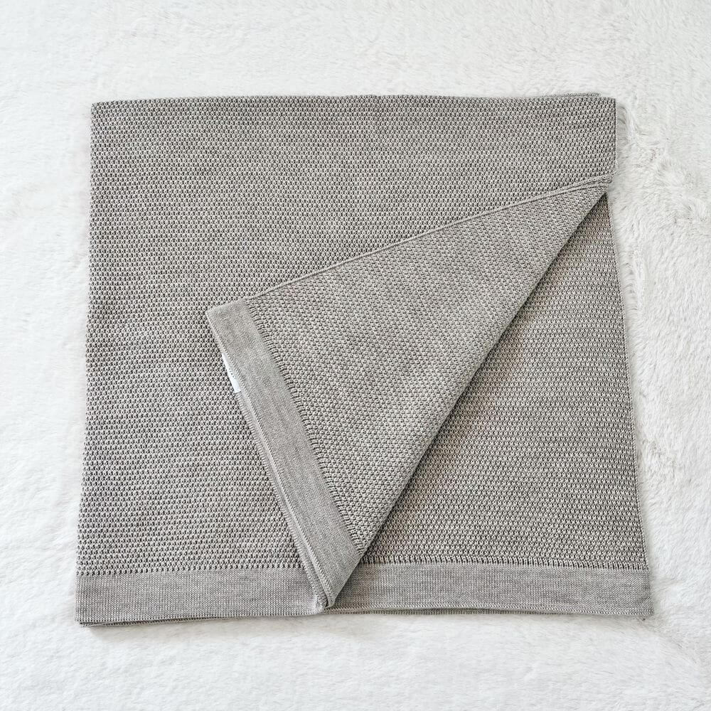 Baby On The Move Moss Stitch Merino Bassinet Blanket 90 x 90 cm