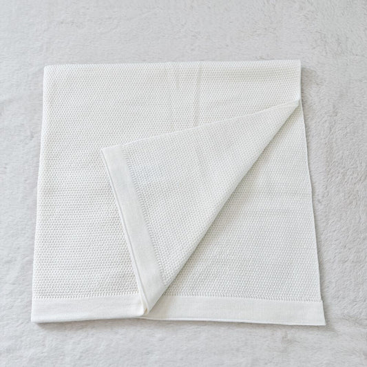 Baby On The Move Moss Stitch Merino Bassinet Blanket 90 x 90 cm