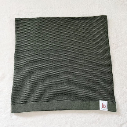 Baby On The Move Moss Stitch Merino Bassinet Blanket 90 x 90 cm