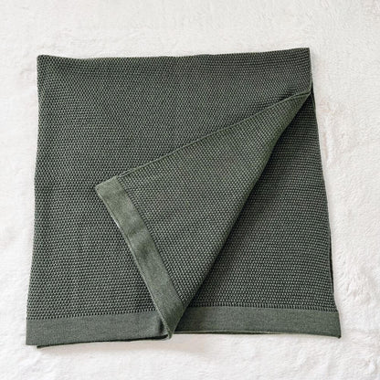 Baby On The Move Moss Stitch Merino Bassinet Blanket 90 x 90 cm