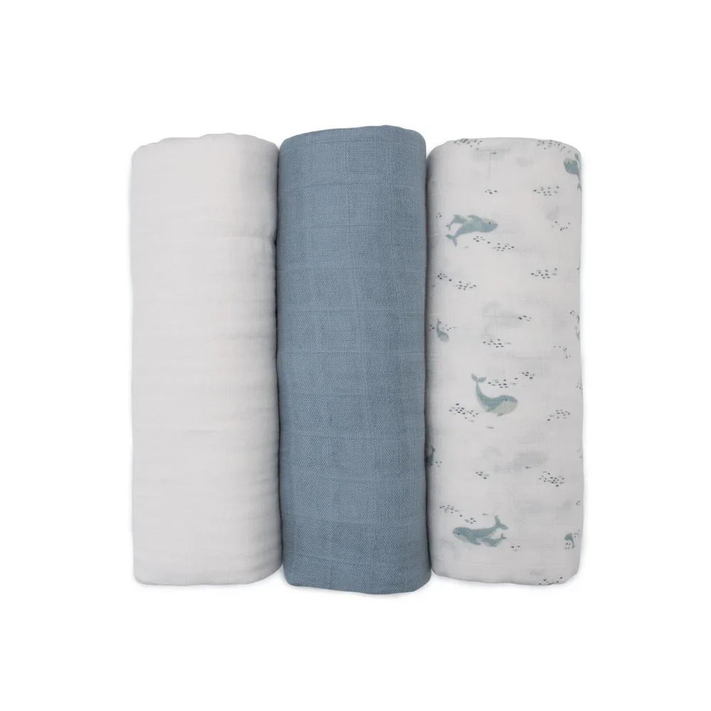 Little Bamboo Muslin Baby Wraps 3pk