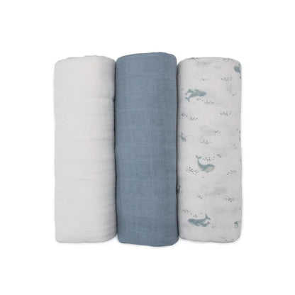 Little Bamboo Muslin Baby Wraps 3pk