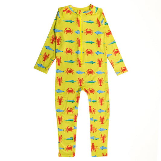 Neon by Nestling Brushed Full Swimmer Big Kids - Lobster