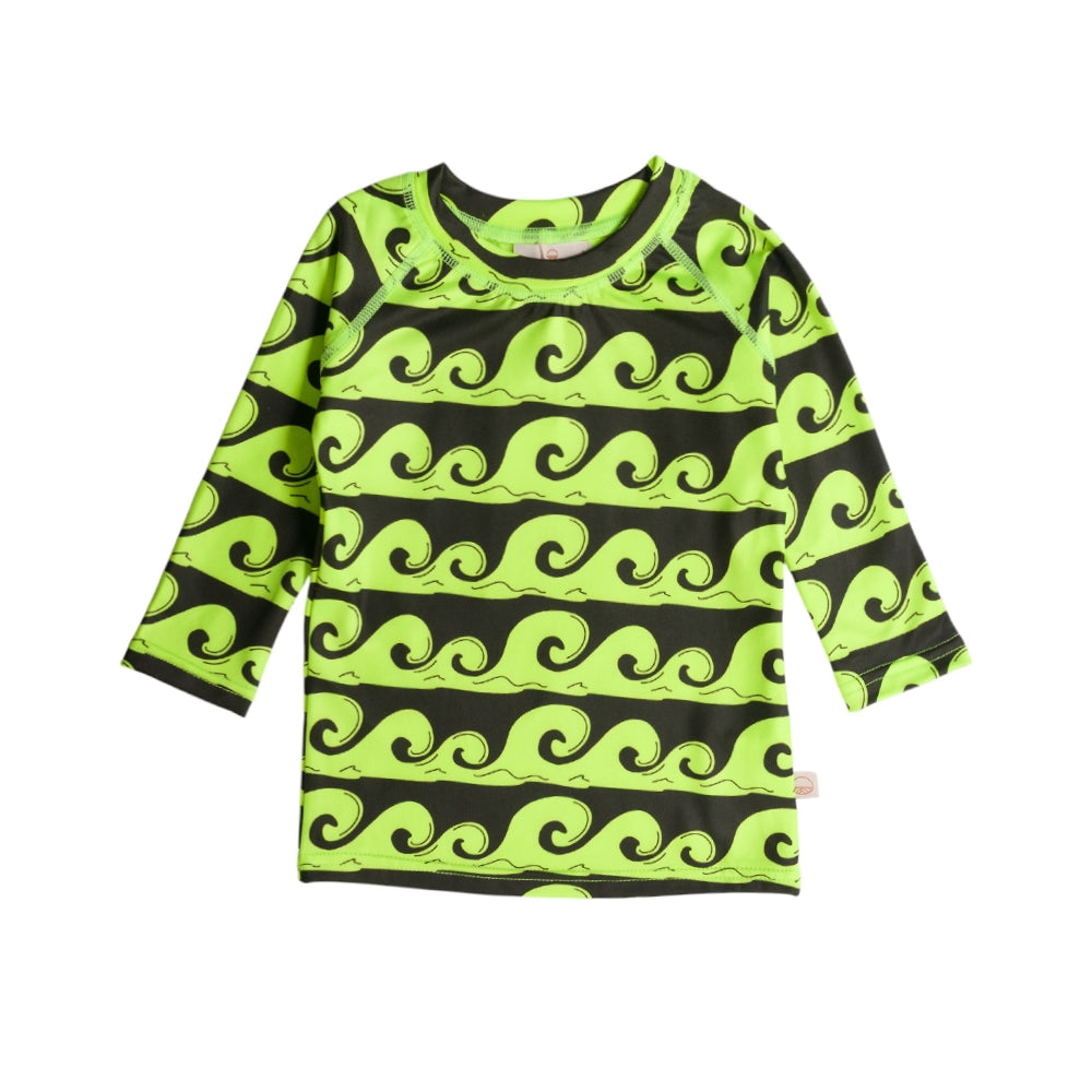 Neon by Nestling Brushed Rashie - Green Waves